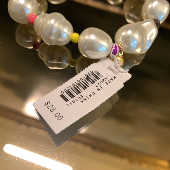 * LAST ONE* J. Crew Rainbow Pop Pearl Stretch Bracelet - Picture 4 of 4